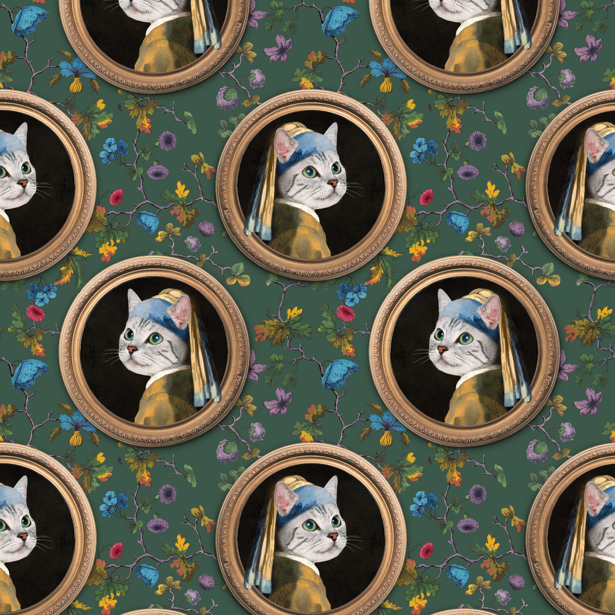 Katze Wand Cats - Green