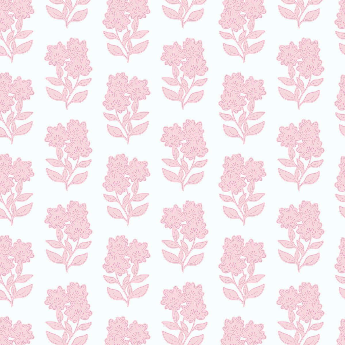 Leafy Flower Stems - Pink