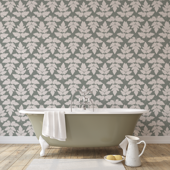 Wild Leaves Wallpaper in Cream X Inés Sterlicchio