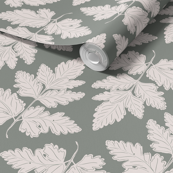 Wild Leaves Wallpaper in Cream X Inés Sterlicchio