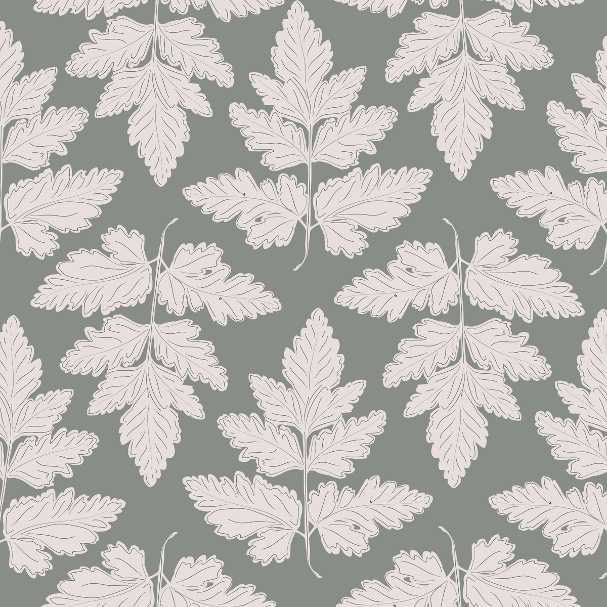 Wild Leaves - Cream