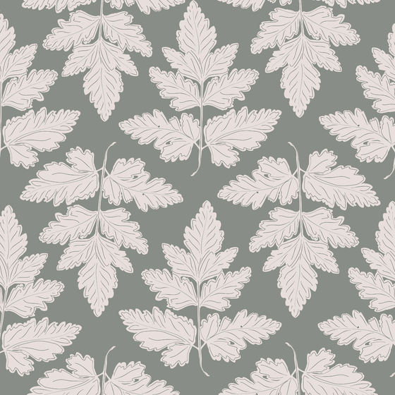 Wild Leaves Wallpaper in Cream X Inés Sterlicchio