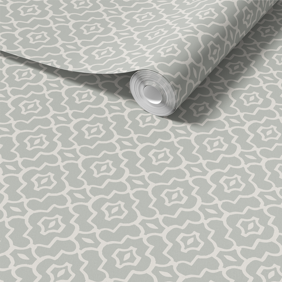 Marrakech Wallpaper in Light Grey X Rochelle Renee