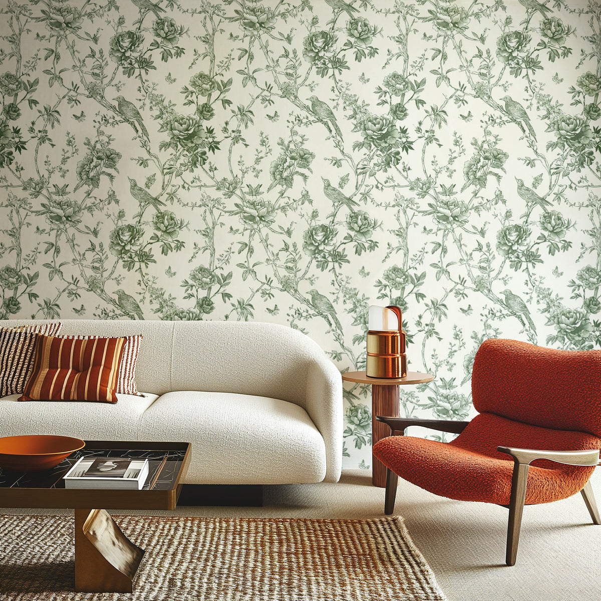 Chinoiserie Garden Birds - Green