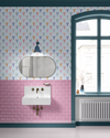 Lobster Fête Blue Stripe Wallpaper X Kate Clay