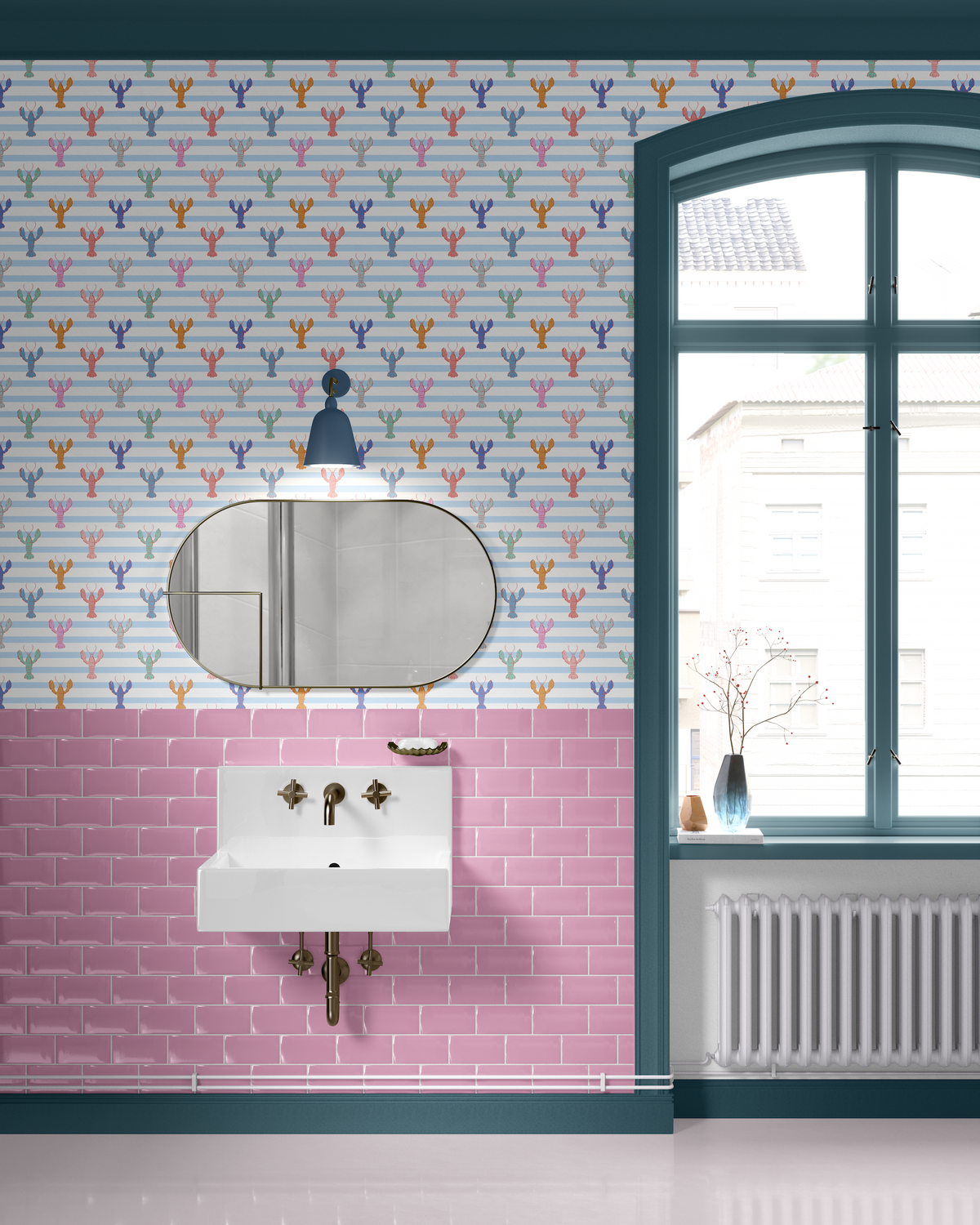 Lobster Fête Stripe - Blue