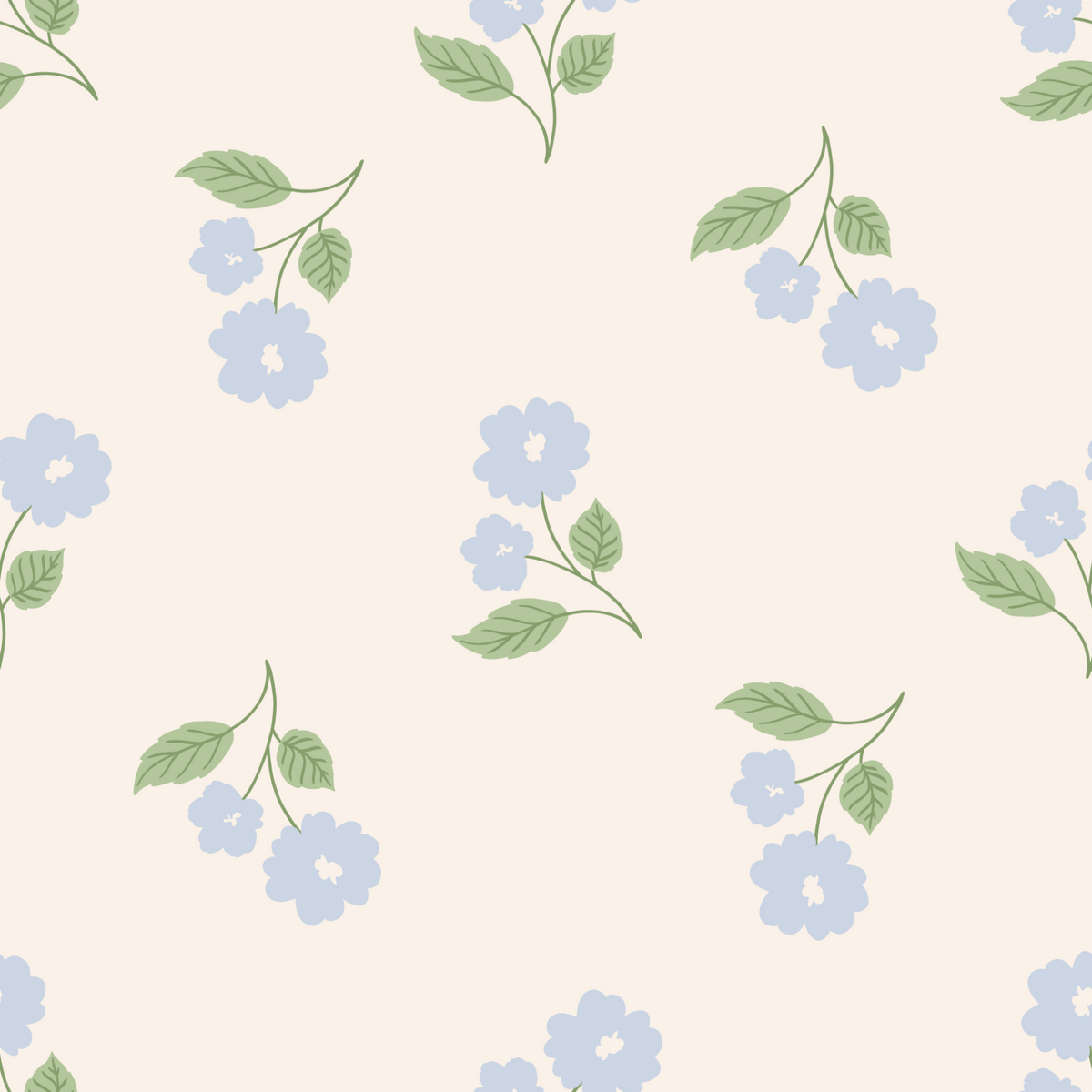 Loose Tossed Floral - Blue