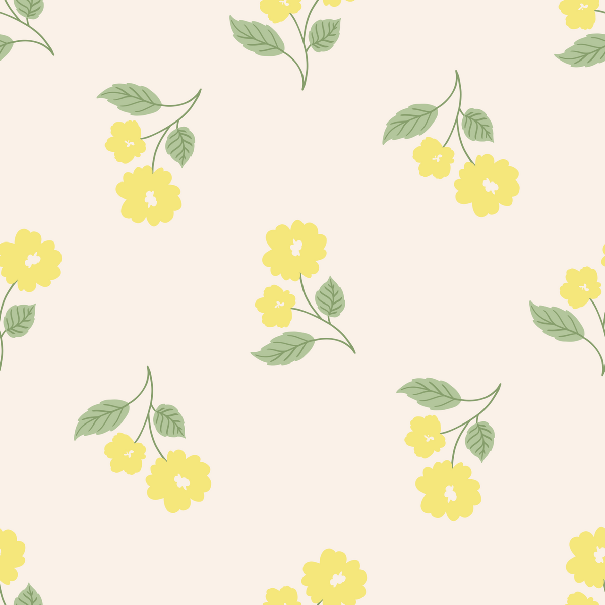 Loose Tossed Floral - Yellow