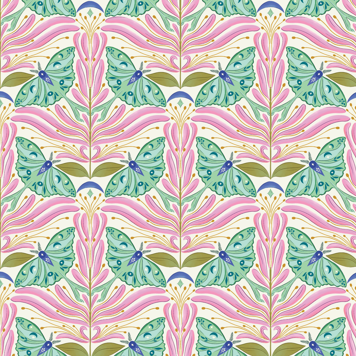 Magical Moth and Honeysuckle