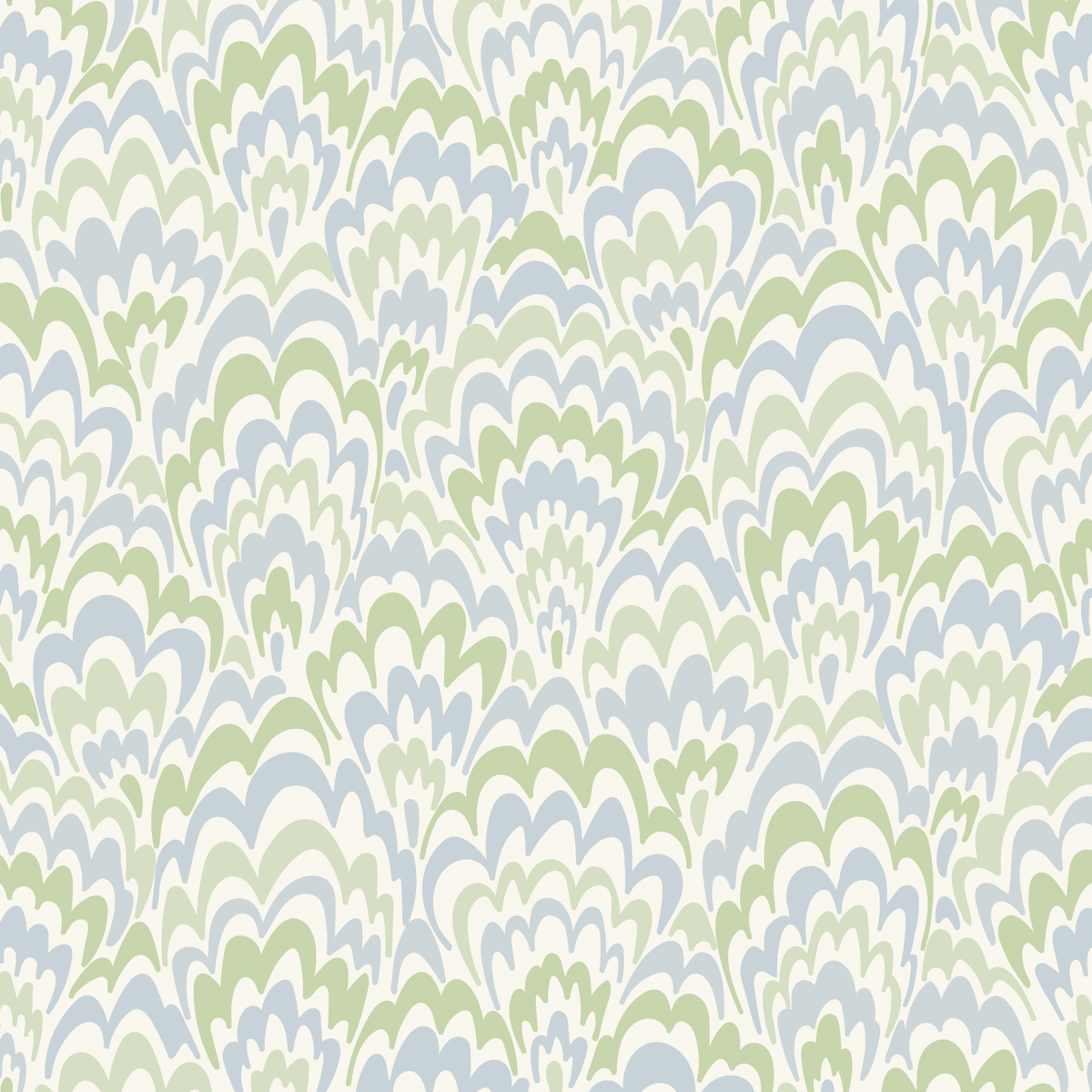 Marble Fan - Blue/Green