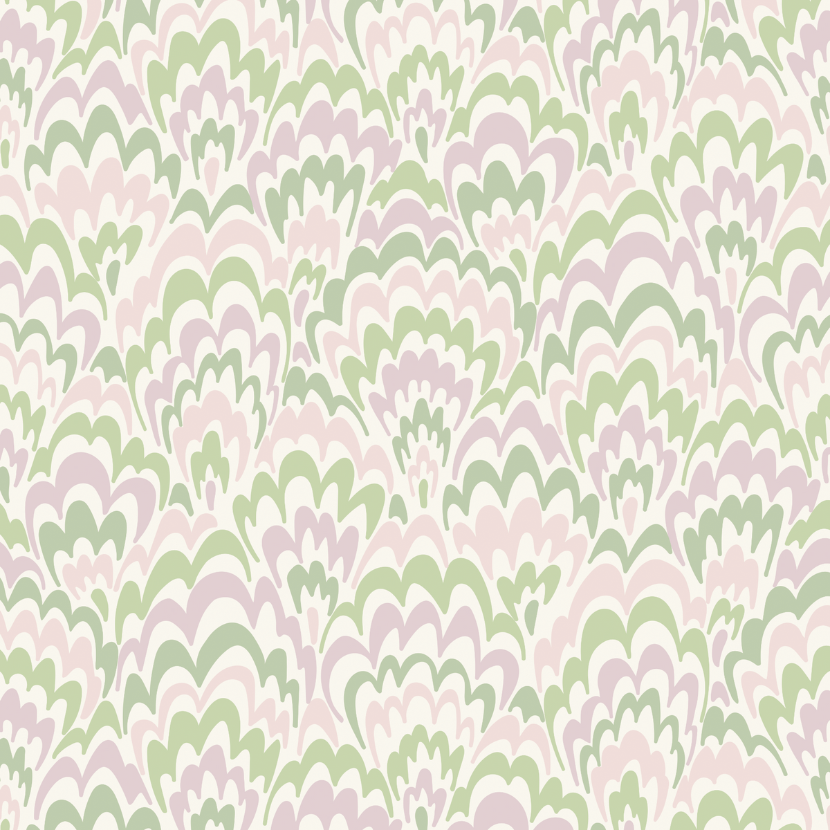 Marble Fan - Green/Pink/Purple