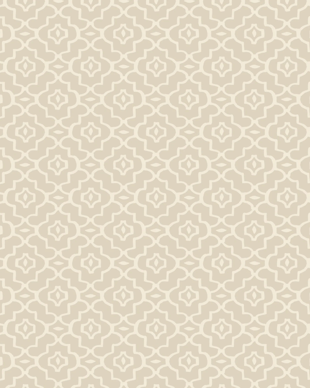 Beige Moroccan-inspired neutral wallpaper with soft geometric mosaic pattern styled in a warm, welcoming kitchen | Neutral Wallpaper Ideas for Every Room in Your Home by Funky Paper Co