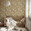 Midnight Florals Wallpaper in Mustard by Sabina Maria