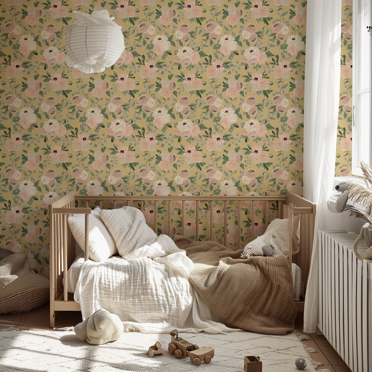 Midnight Florals - Mustard