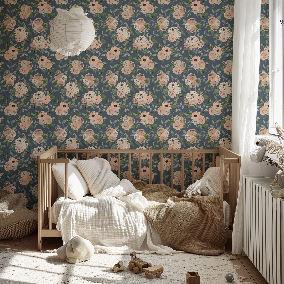 Midnight Florals - Faded Navy