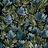 Tulip Vines Wallpaper in Black by Sabina Maria