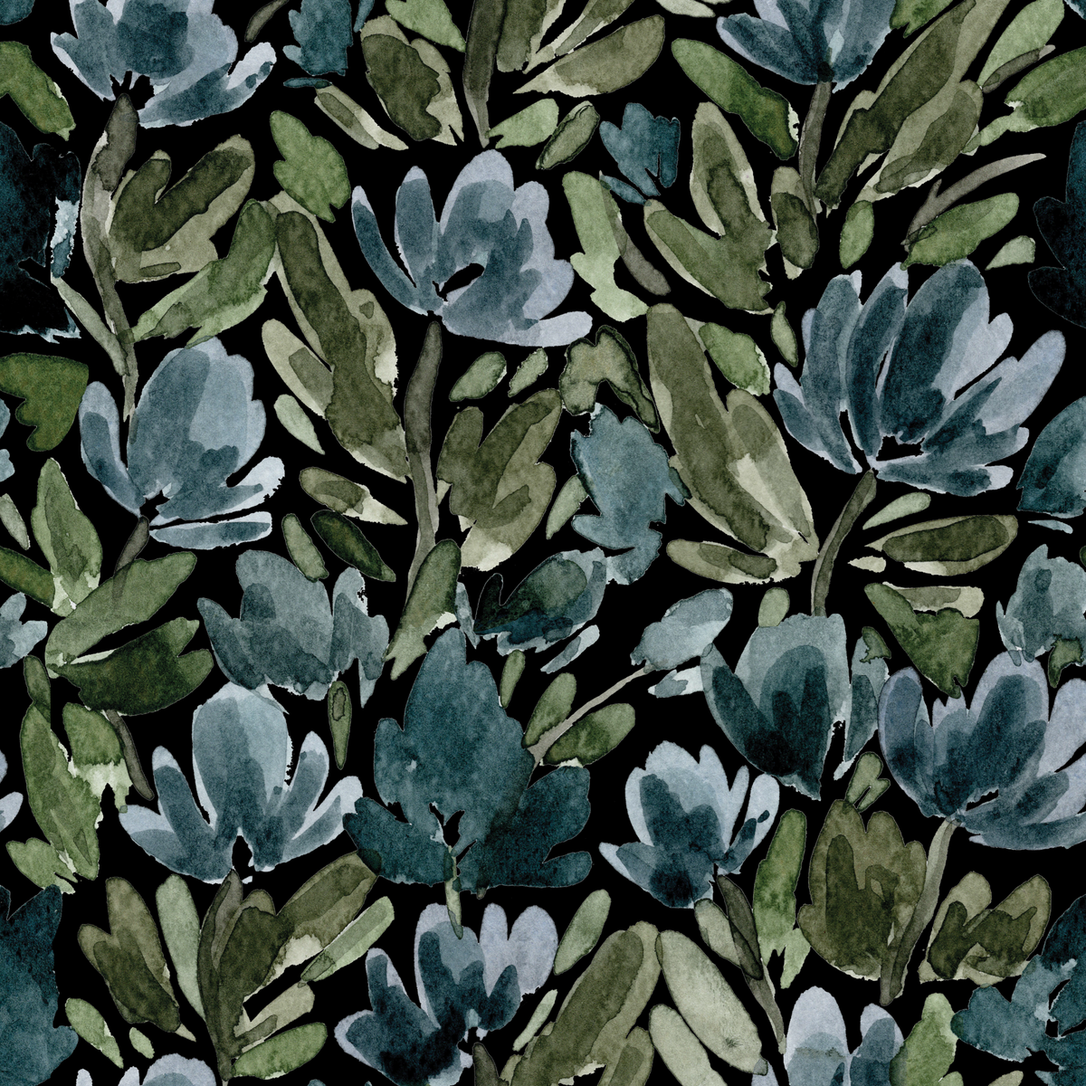 Tulip Vines - Black