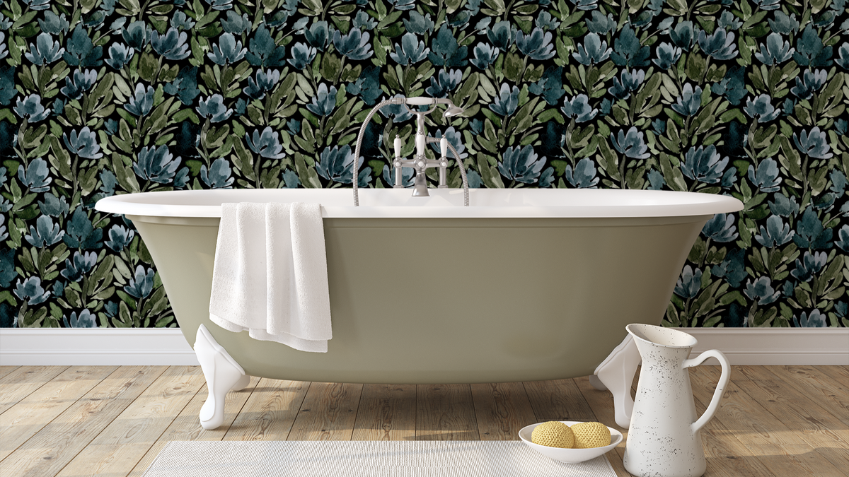 Tulip Vines - Black
