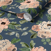 Midnight Florals in Faded Navy