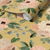 Midnight Florals Wallpaper in Mustard by Sabina Maria