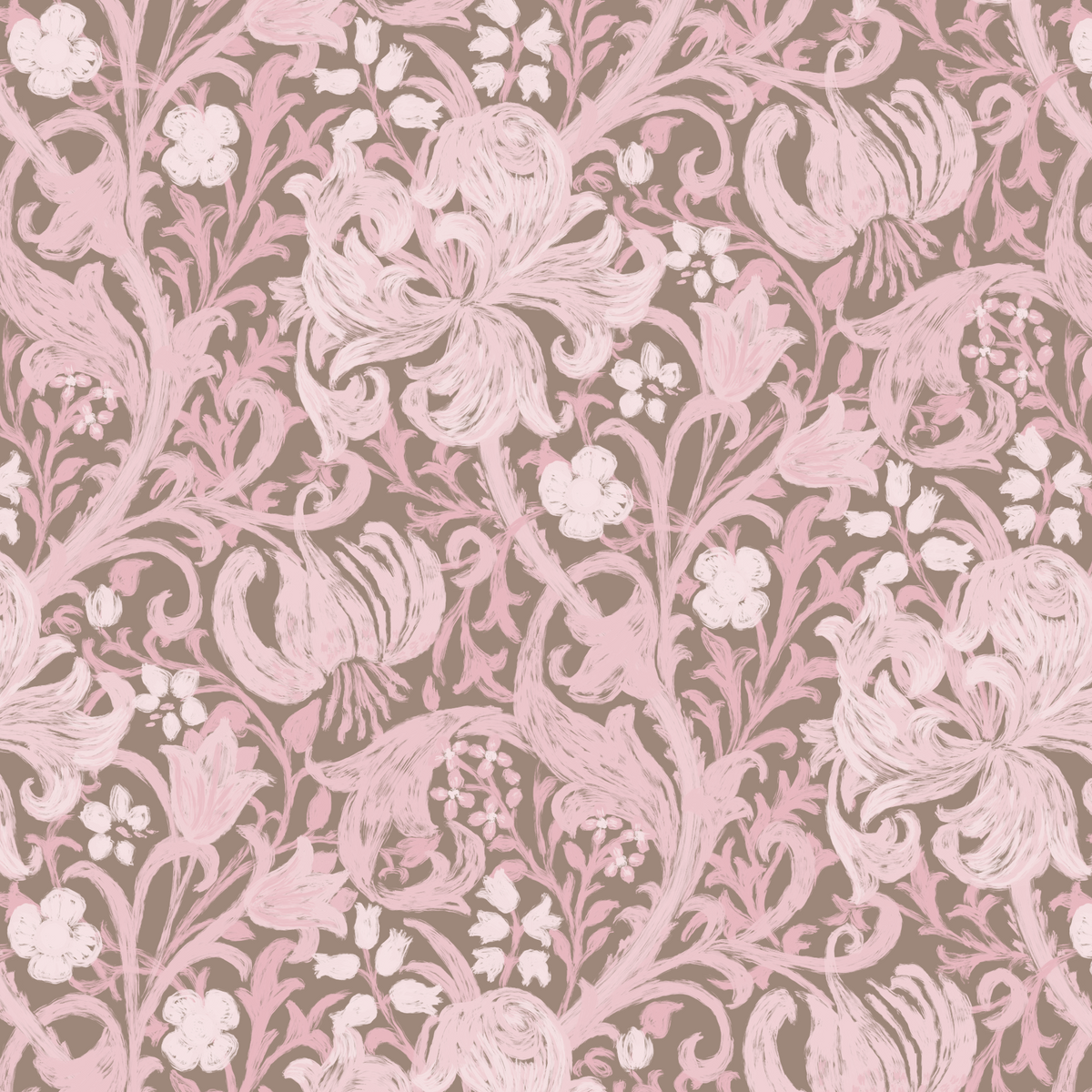 Modern Golden Lily - Mauve