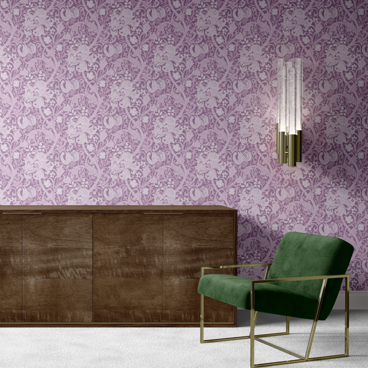 Modern Golden Lily - Purple