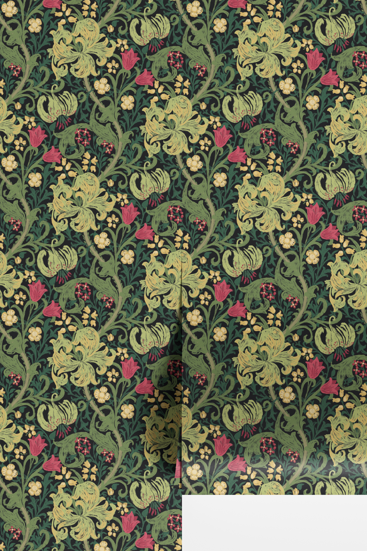Modern Golden Lily - Red/Green