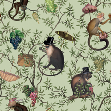  Playful Monkeys in Green Wallpaper X Uta Naumann