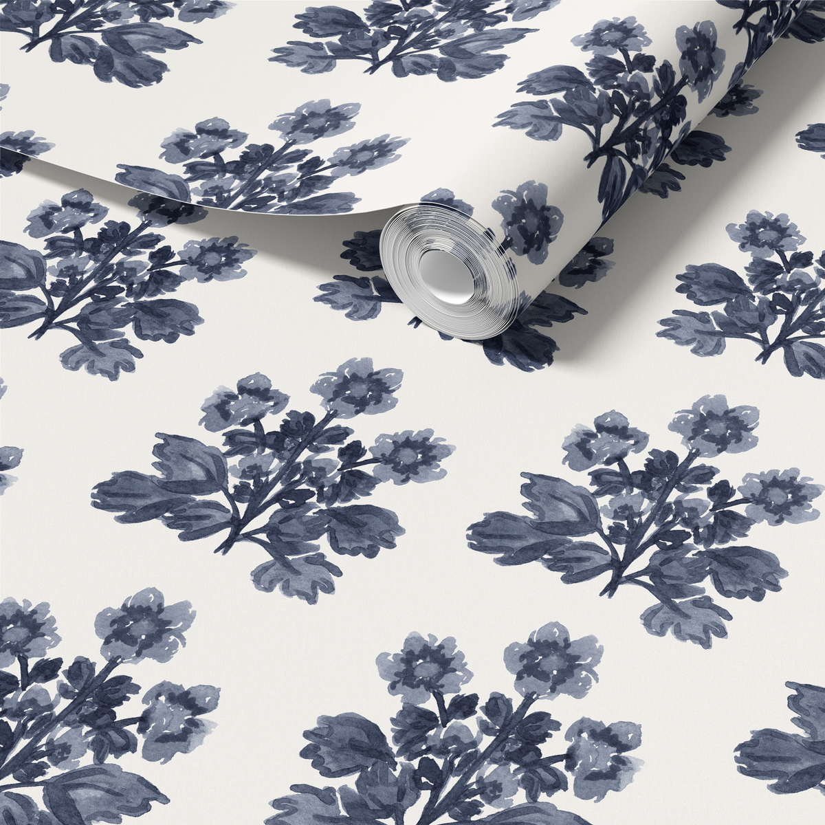 Folk Floral - Navy &amp; White
