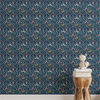 English Cutting Garden Wallpaper in Navy