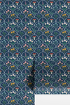 English Cutting Garden Wallpaper in Navy