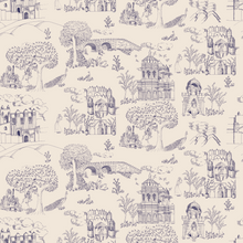  The Palace Gardens Wallpaper in Navy X Quirky Paisley Design