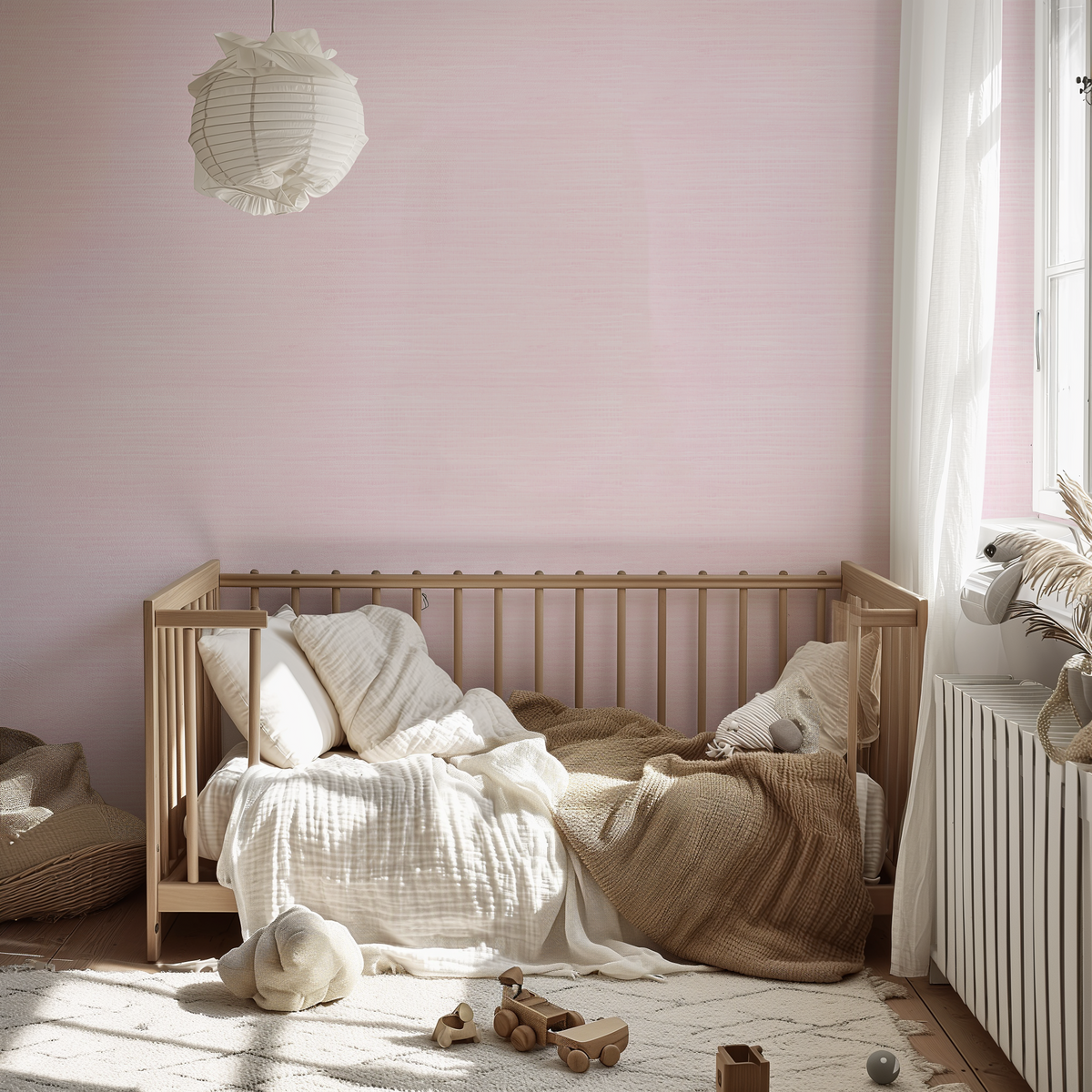 Faux Grasscloth #5 - Pink