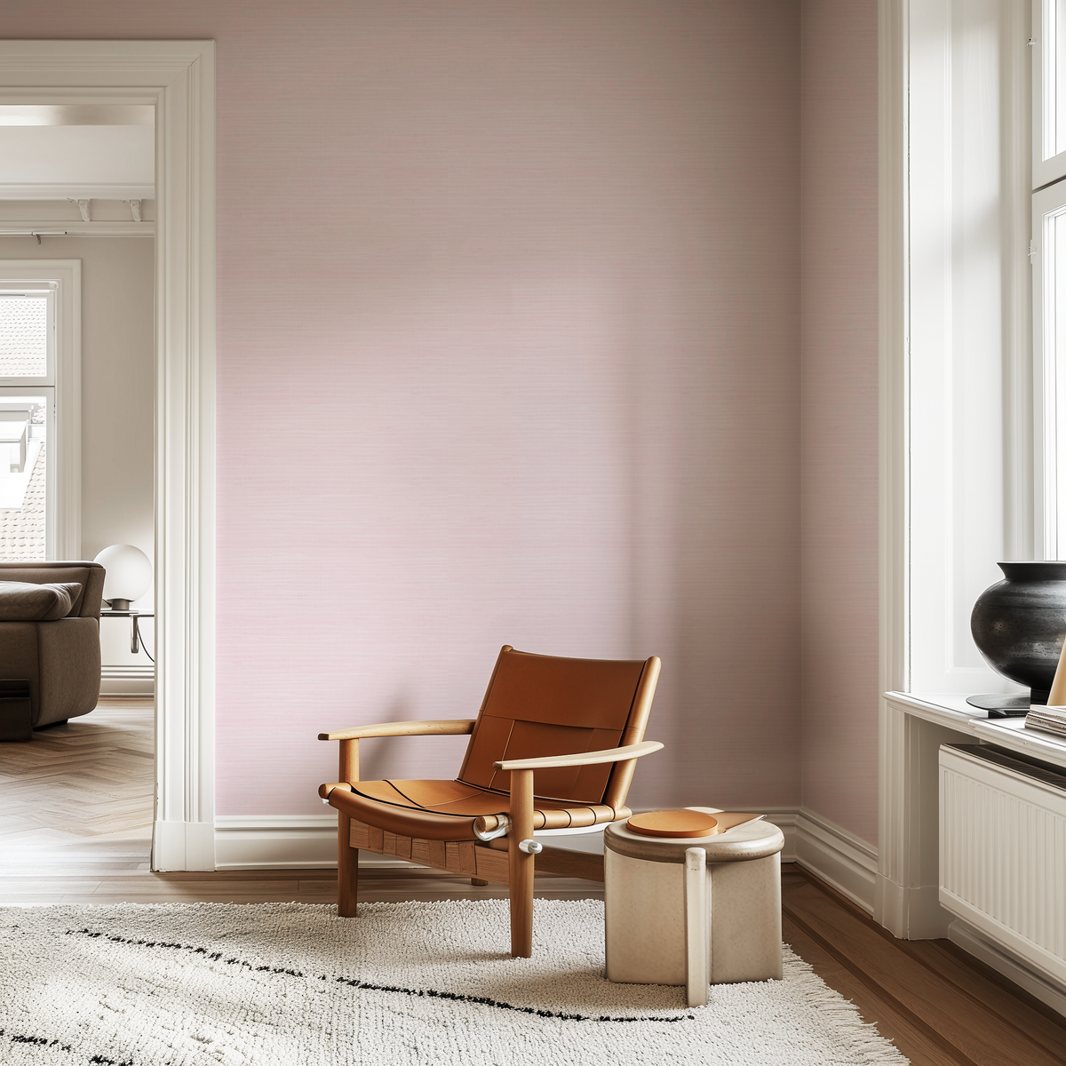 Faux Grasscloth #5 - Pink