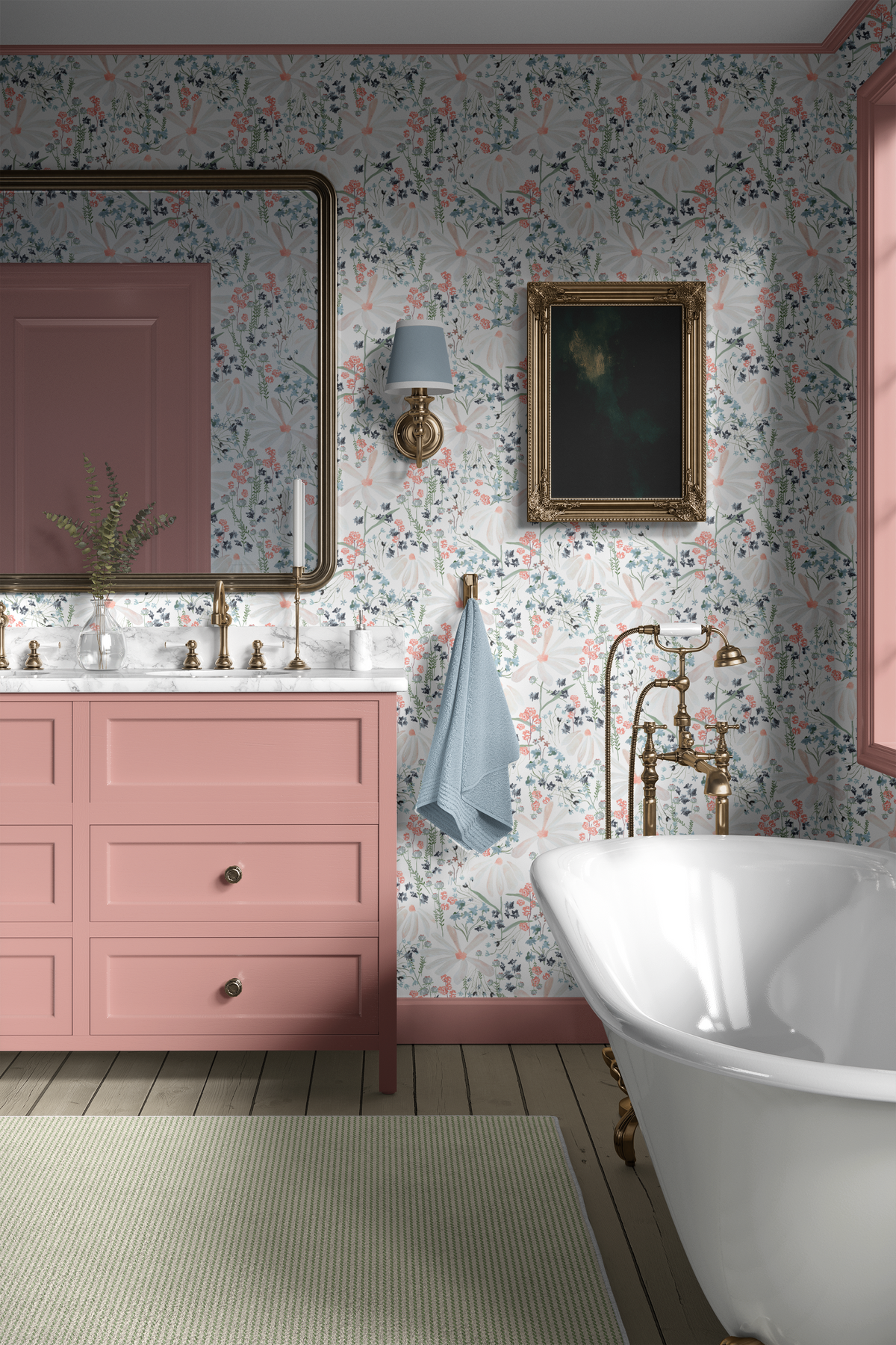 Nottingham Daisies - Coral