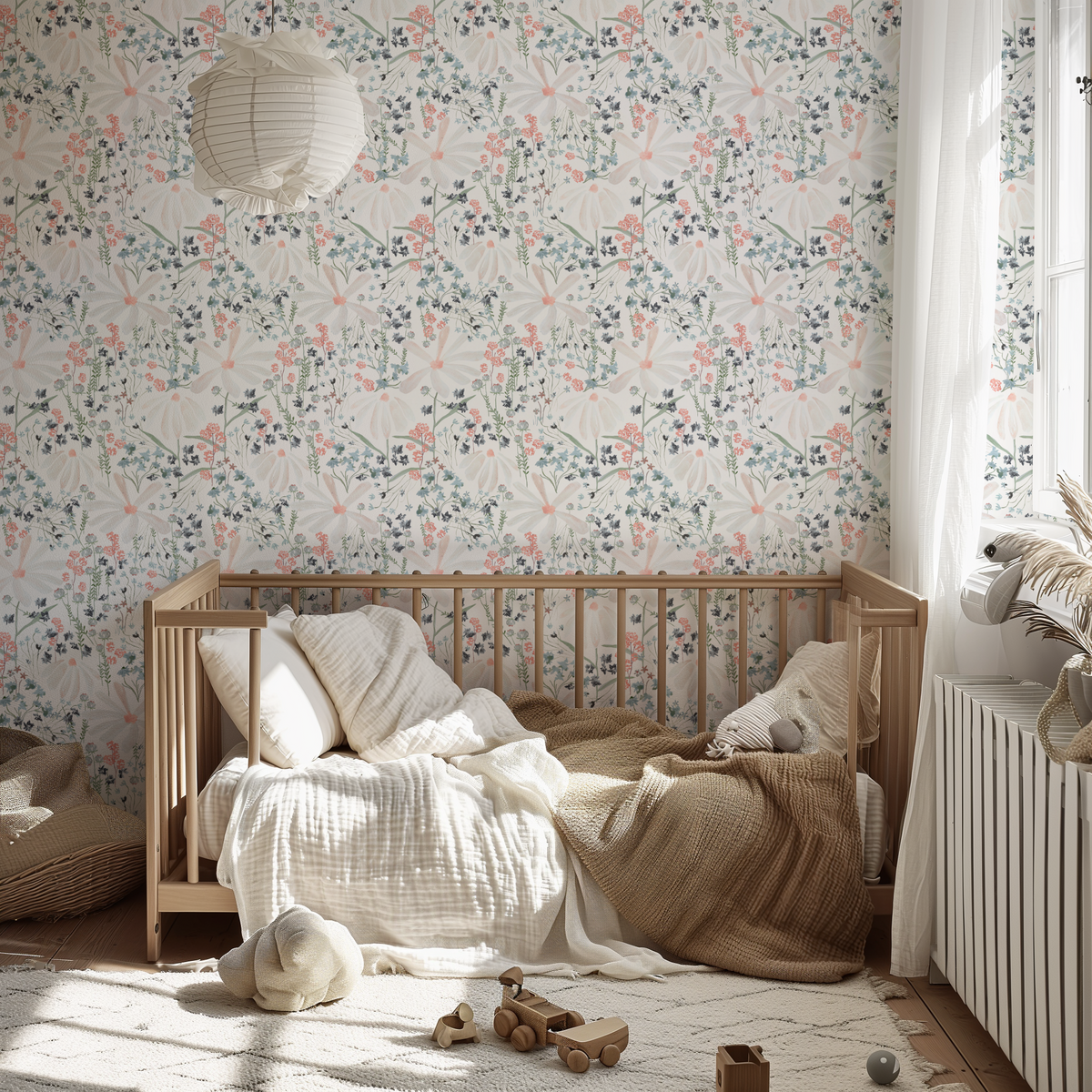 Nottingham Daisies - Coral