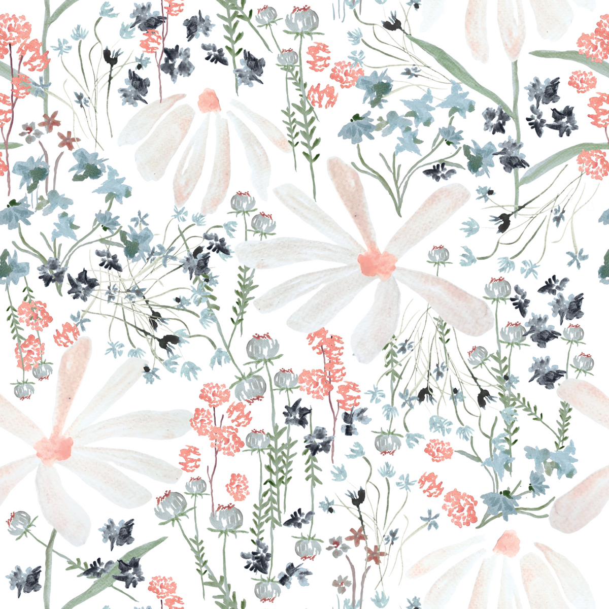 Nottingham Daisies - Coral