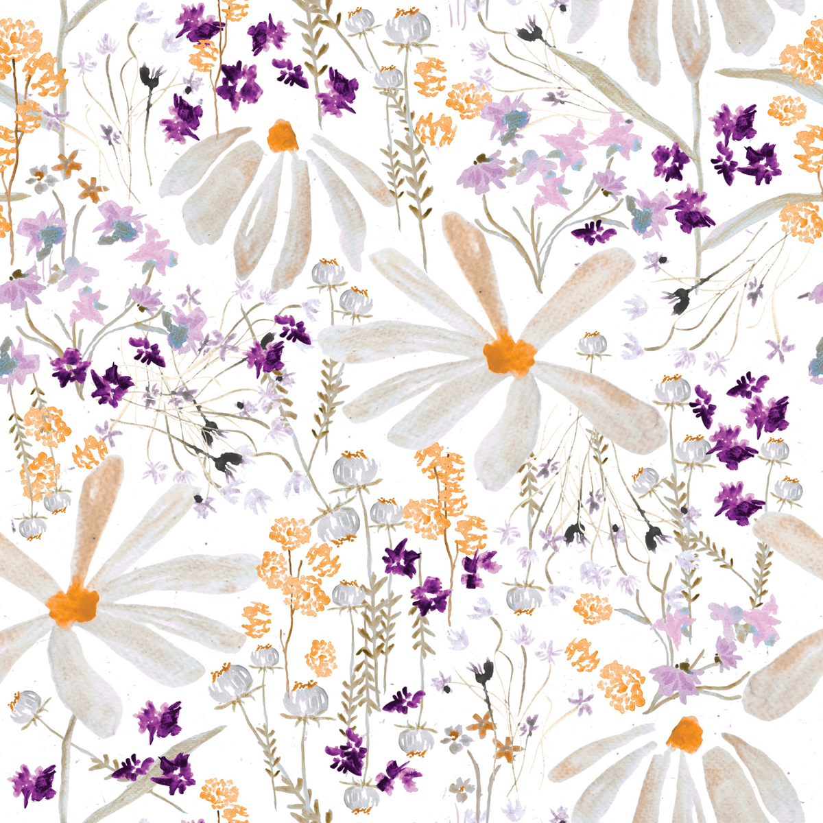 Nottingham Daisies - Purple