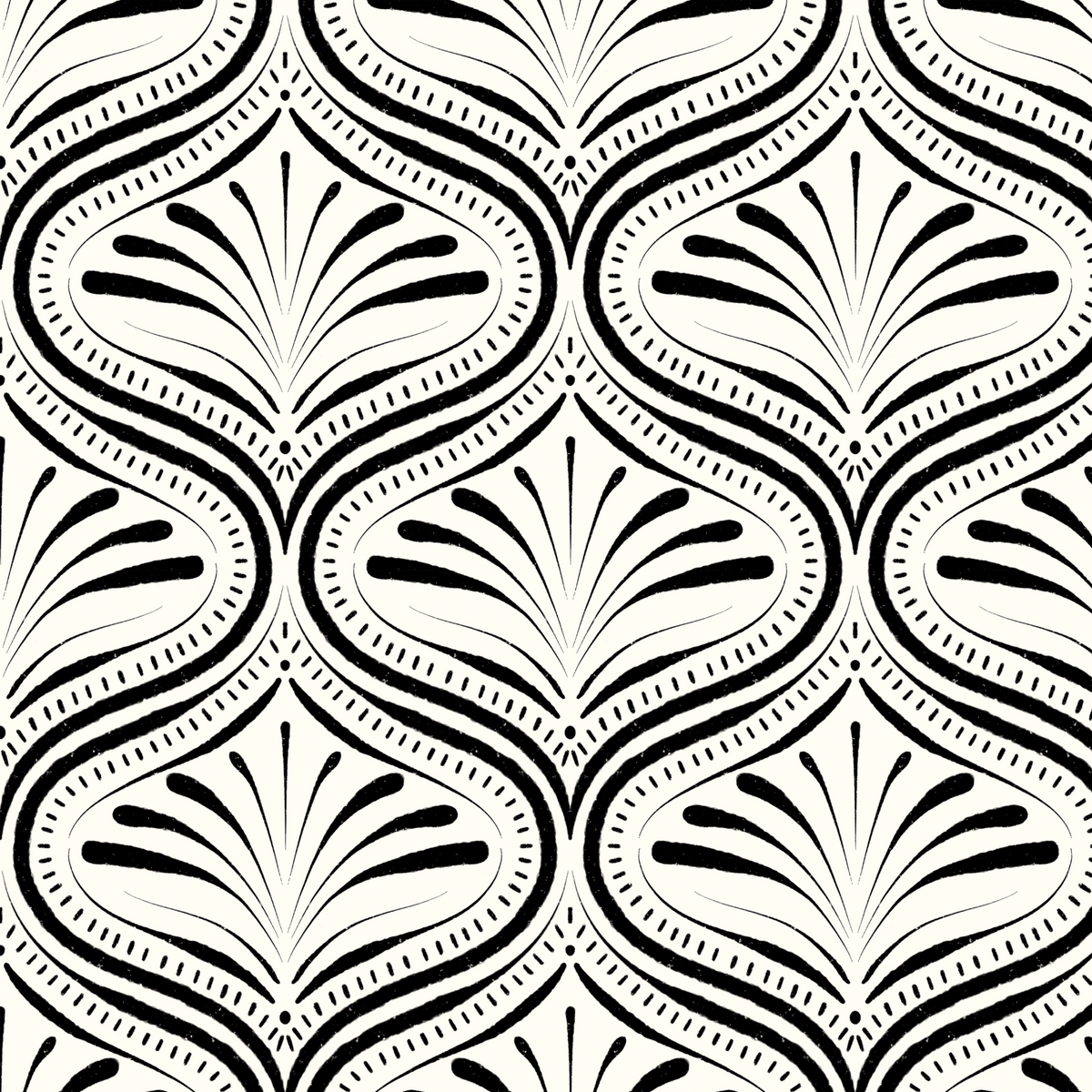 Refined Abstract Ogee - Black