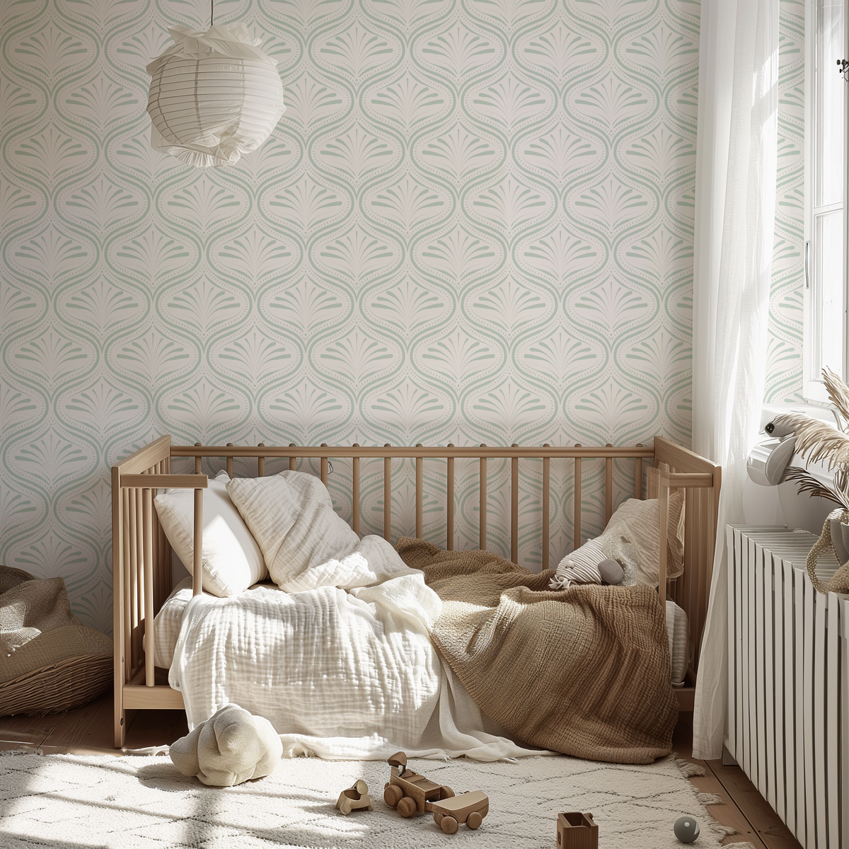 Refined Abstract Ogee - Light Green