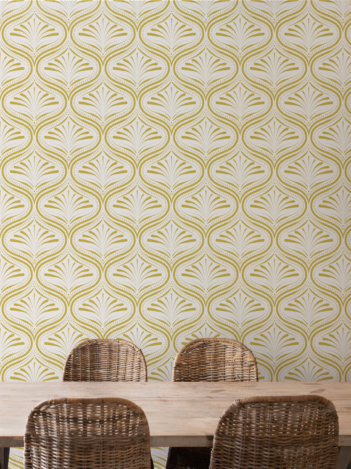 Refined Abstract Ogee - Yellow