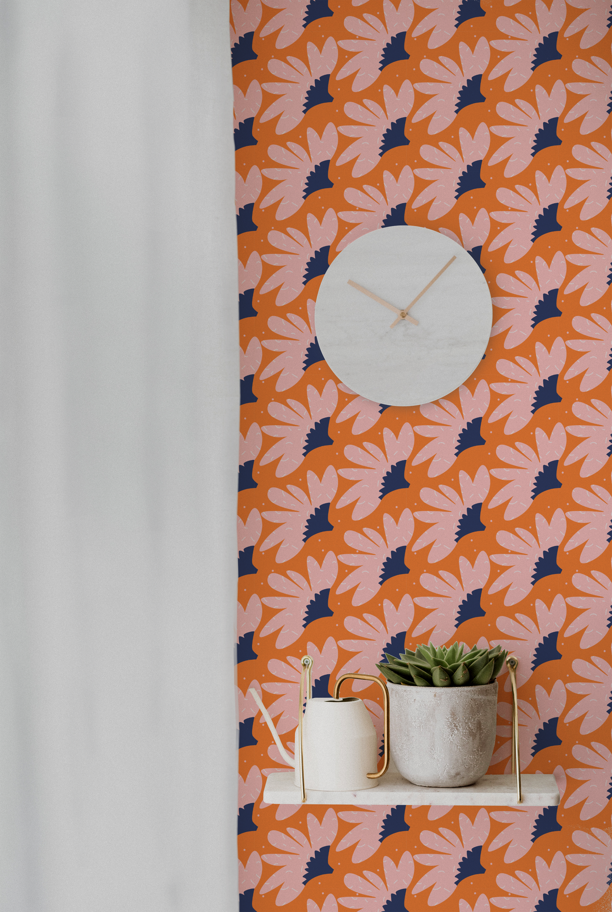 Floral Burst - Orange