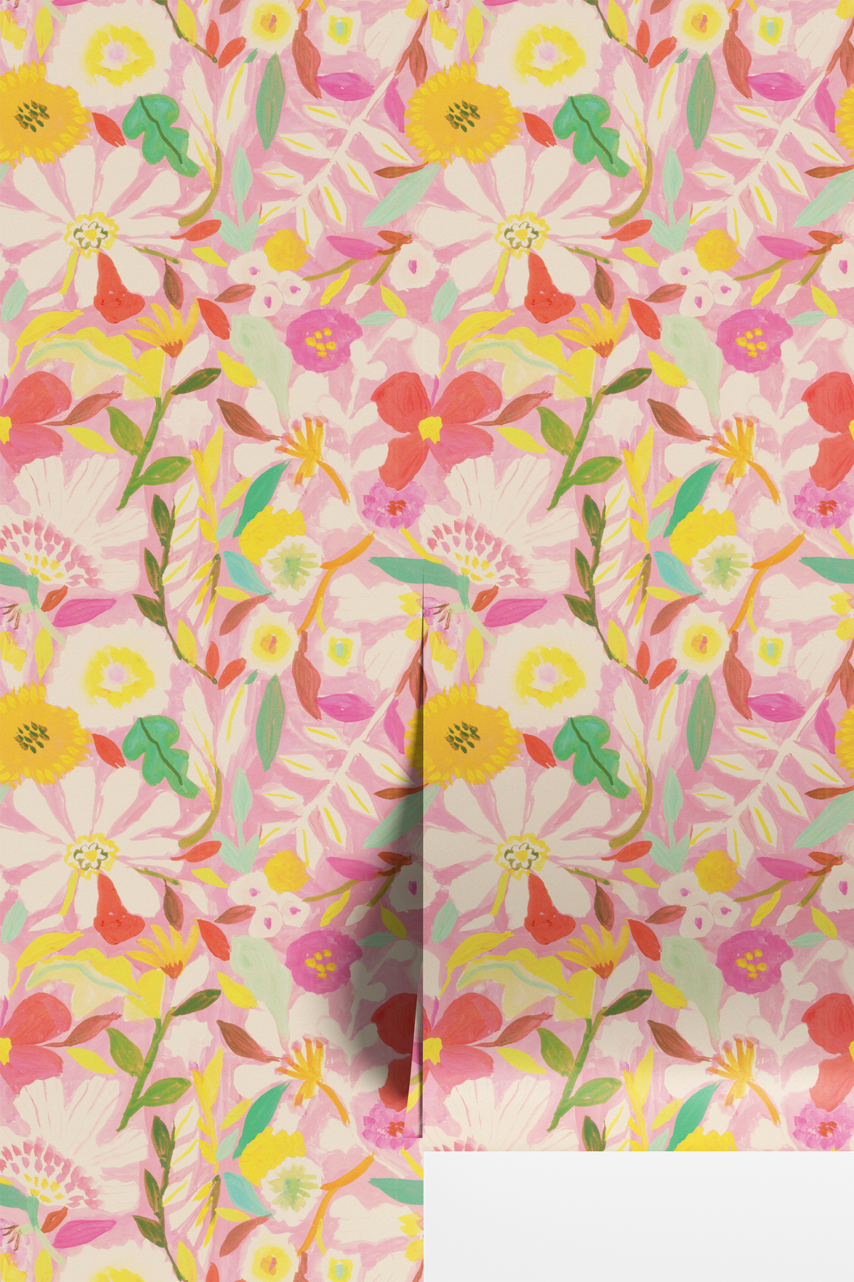 Painterly Floral Garden - Pink