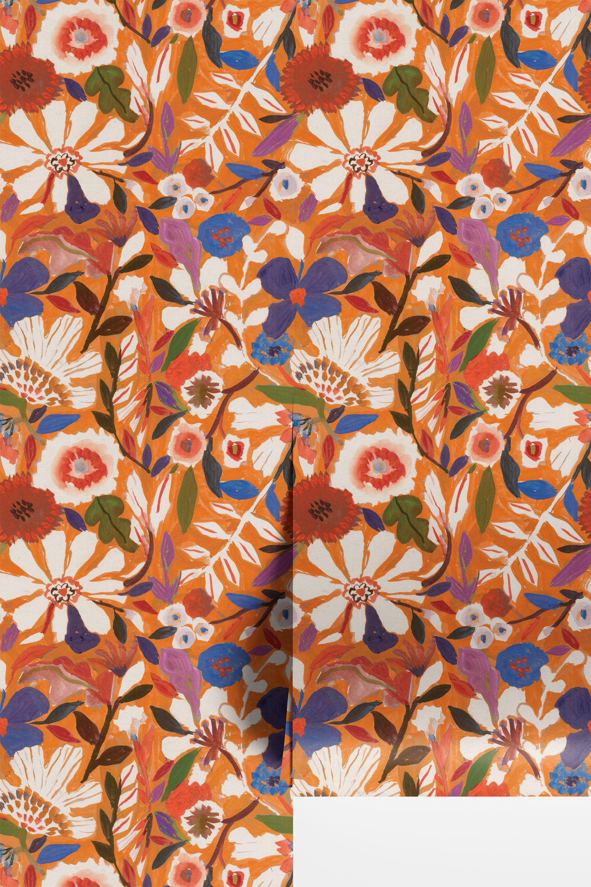 Painterly Floral Garden - Rust