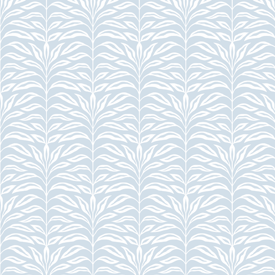 Palm Leaf Botanical in Blue