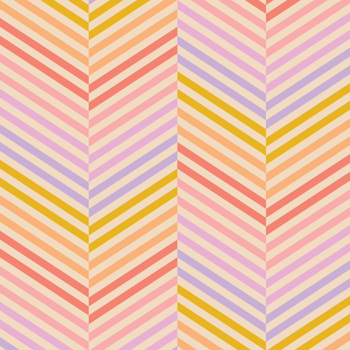 Retro Chevron - Pastel