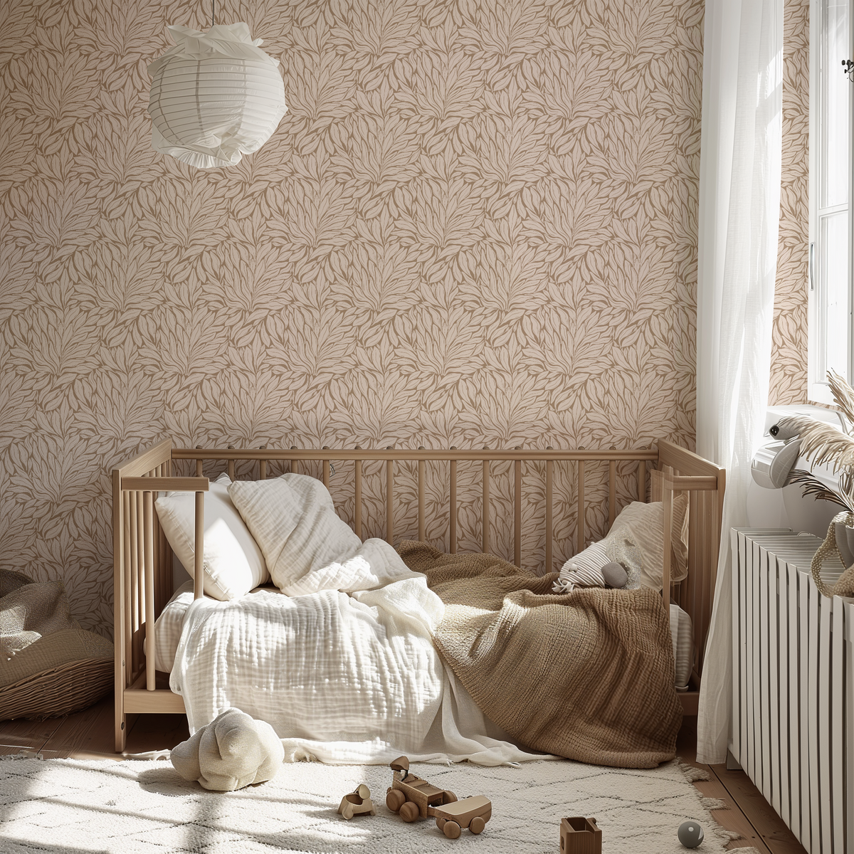 Flowing Petals - Mocha Cream