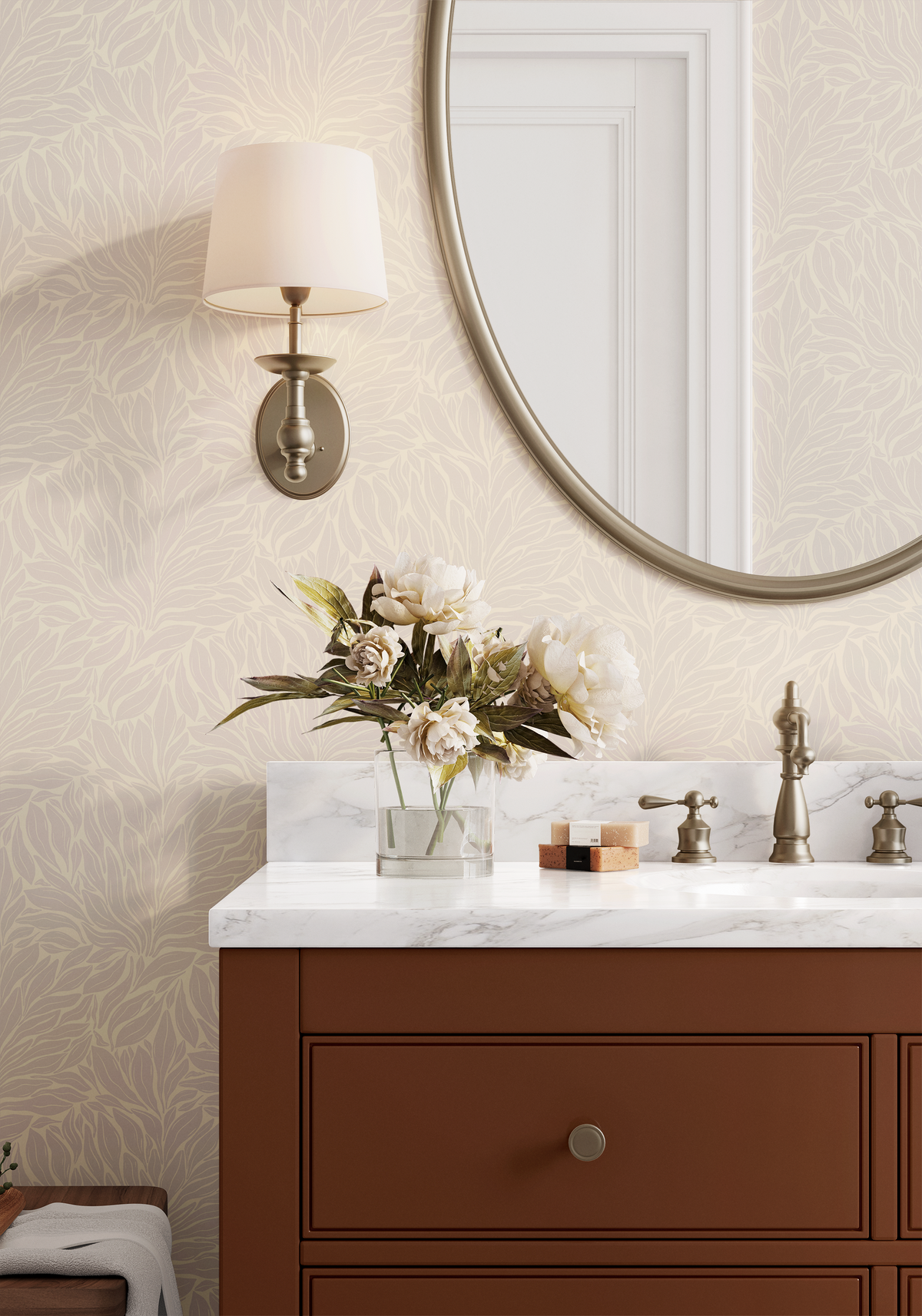 Flowing Petals - Soft Beige