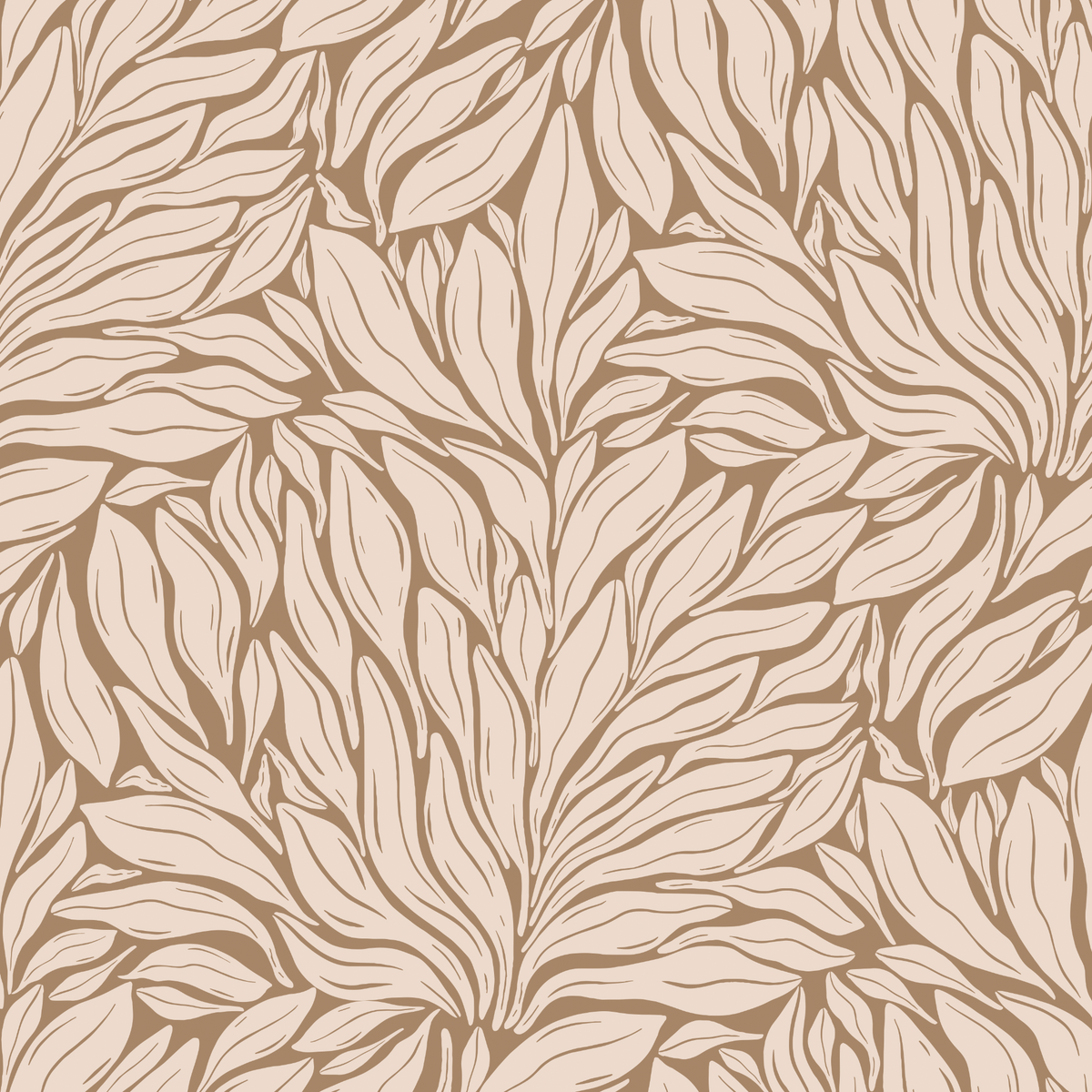 Flowing Petals - Mocha Cream