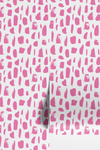 Livy Wallpaper in Dark Pink